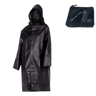 Водонепроницаемый плащ, дождевик на кнопках (Черный, хаки) Raincoat 74652-11 фото
