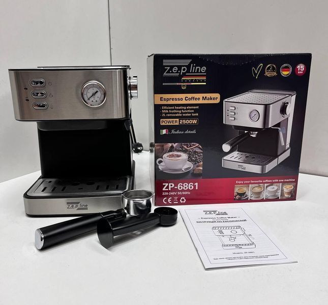 Кофеварка Эспрессо Zepline ZP-6861 2500Вт с функцией вспенивания молока ZP-6861 фото