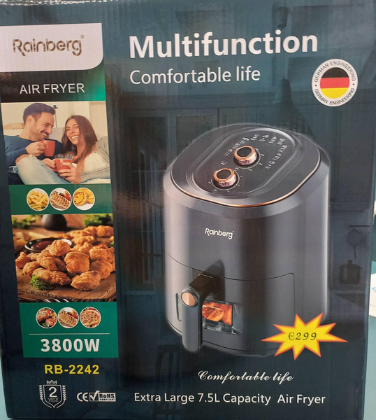 Фритюрница для дома с таймером Rainberg RB-2242 на 6 л безмасляная фритюрница 3800W RB-2242 фото