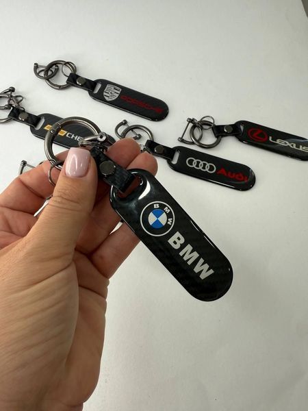 Брелок для авто ключей с логотипом carbon plate (BMW, Audi, Volkswagen, Mercedes-Benz, Porsche, Toyota, Lexus) 5716 фото
