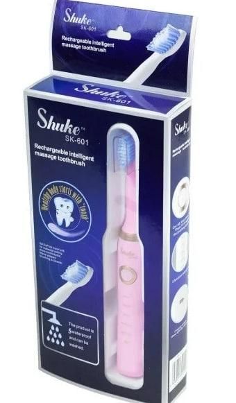 Електрична щітка Shuke SK-601 з 4 насадками, 5 режимів роботи ЧОРНА 1568124491 фото