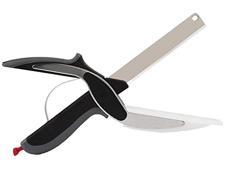 Кухонный нож ножницы для резки зелени и овощей 2в1 smart cutter фото