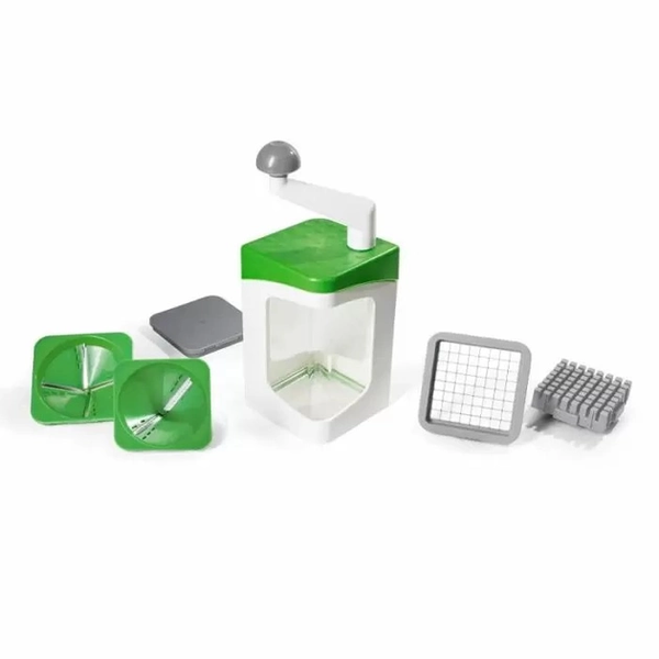 Овощерезка ручная Nicer Dicer 7в1 измельчитель для нарезки овощей и фруктов с насадками и контейнером NicerDicer7 фото