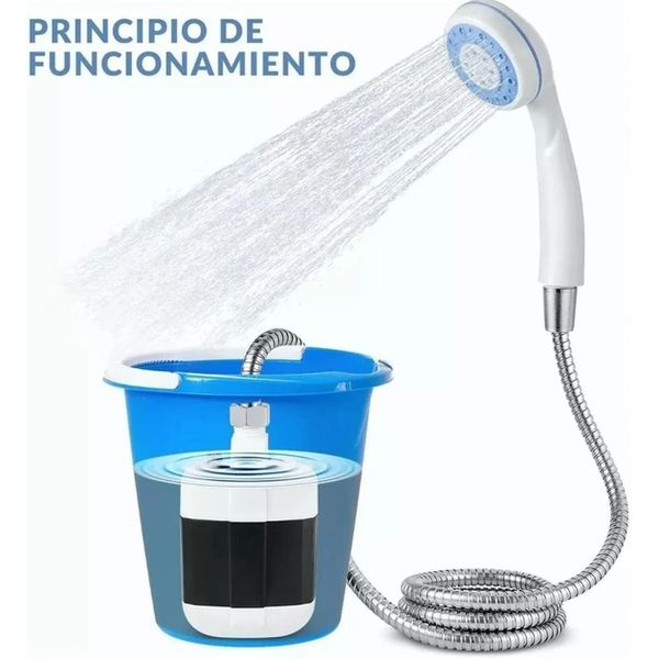 Душ портативний, кемпінговий із помпою на акумуляторі USB Travel shower Travelshower MMM фото