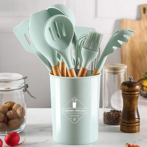 Набор кухонных принадлежностей Kitchen Set Бирюзовый 12 предметов Kitchen Set12 фото