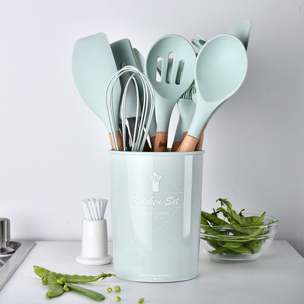 Набор кухонных принадлежностей Kitchen Set Бирюзовый 12 предметов Kitchen Set12 фото